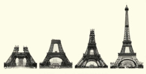 eiffelov toranj u izgradnji